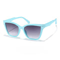 Flat Top Oversized Square Cat Eye Sunglasses - Blue