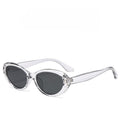 Chunky Acetate Oval Cat Eye Sunglasses - Grey
