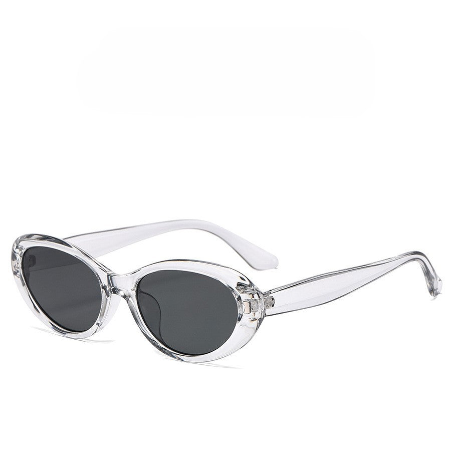 Chunky Acetate Oval Cat Eye Sunglasses - Grey
