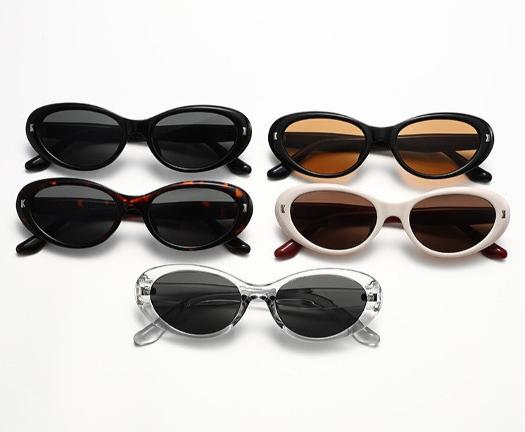 Chunky Acetate Oval Cat Eye Sunglasses