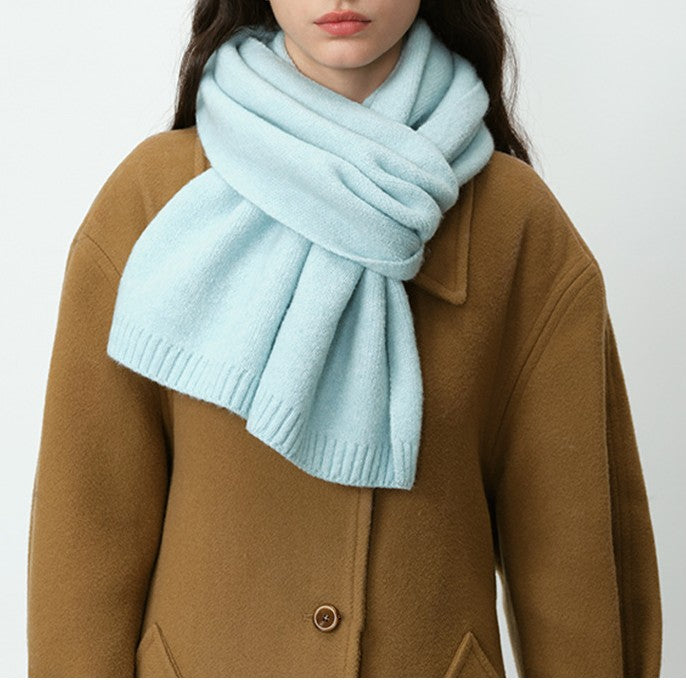 Soft Wool Blend Ribbed Edge Scarf - view 1