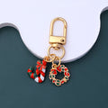 Holiday Snowflake Santa Charm Keychain - Color_06