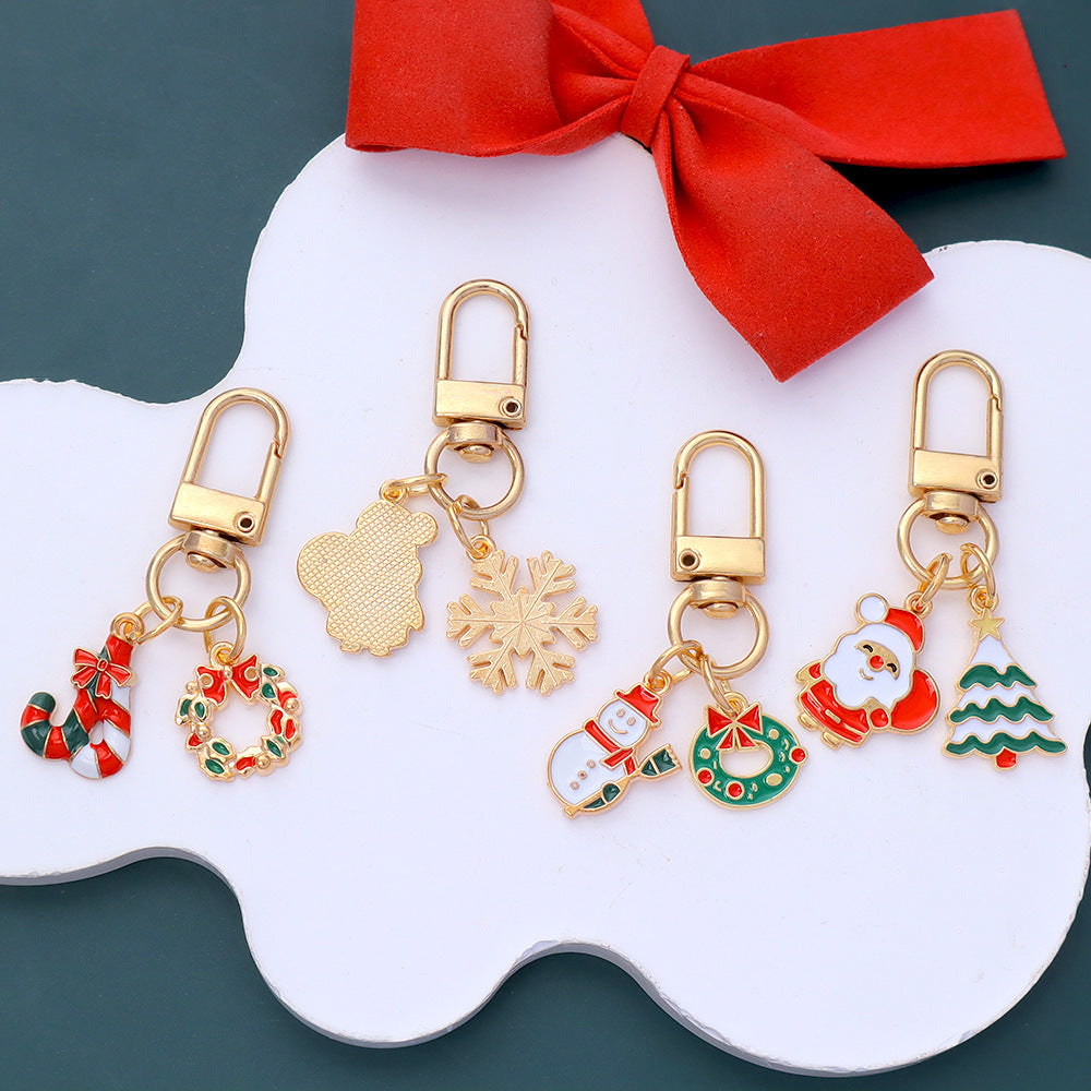 Holiday Snowflake Santa Charm Keychain - view 5