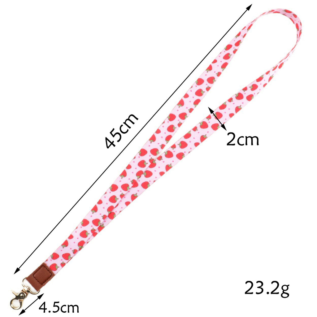 Printed Fabric Wristlet Lanyard Keychain - NO-15