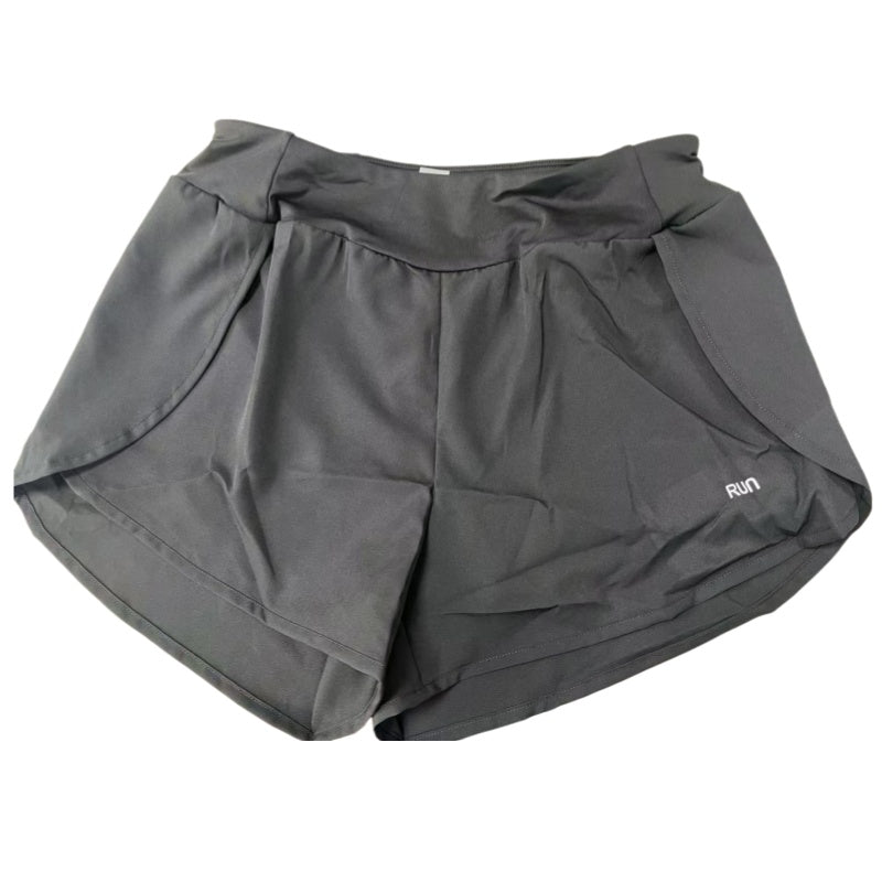 Petal Hem Running Shorts with Inner Liner - DarkGrey