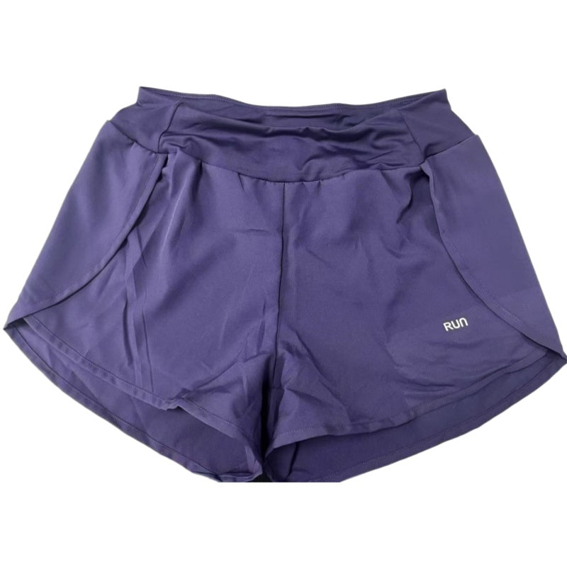 Petal Hem Running Shorts with Inner Liner - Purple