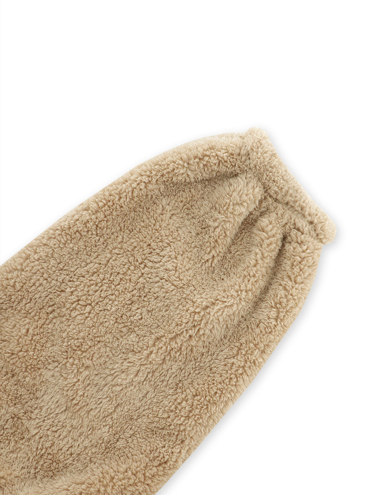 Sherpa Lined Hooded Maxi Lounge Robe - Apricot - 2
