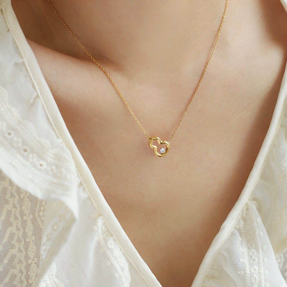 Petite Calabash Charm Chain Necklace - view 1