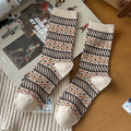 Geometric Jacquard Knit Crew Socks - C2