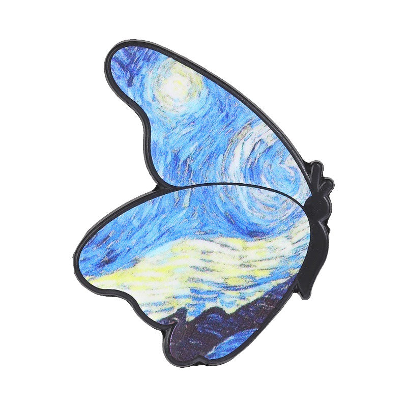 Fine Art Painting Butterfly Enamel Pin Brooch - C2