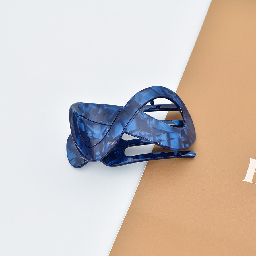 Figure Eight Marbled Acetate Hair Clip - Color_6