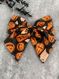 Halloween Print Satin Hair Bow Clip - NO_11
