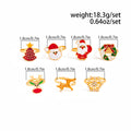 Adjustable Christmas Charm Ring Set - Set