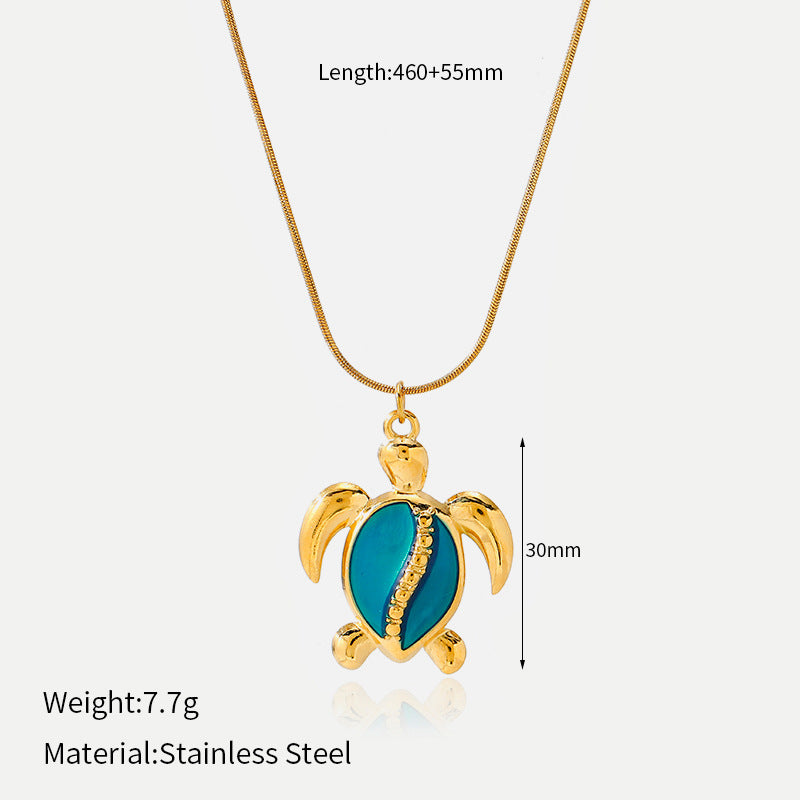 Evil Eye & Sacred Heart Enamel Charm Necklace - view 9