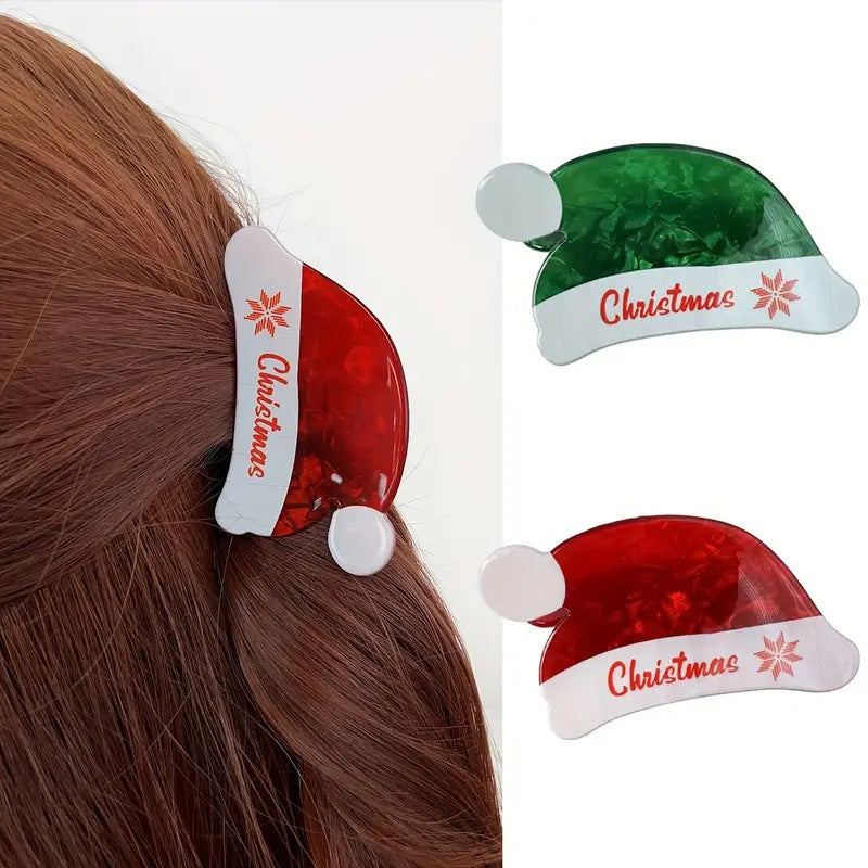 Santa Hat Shaped Mini Claw Clip