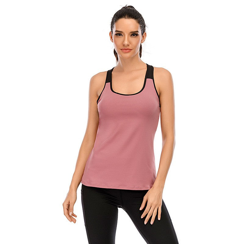 Open Back 2-in-1 Padded Racerback Workout Tank