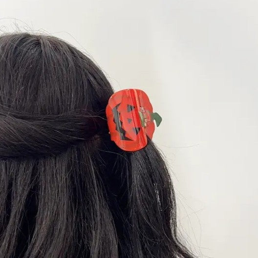 Halloween Spooky Mini Hair Claw Clips - Pumpkin