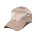 Satin Finish Six Panel Baseball Cap - Khaki