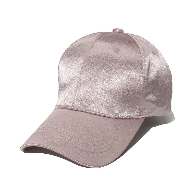 Satin Finish Six Panel Baseball Cap - Pink