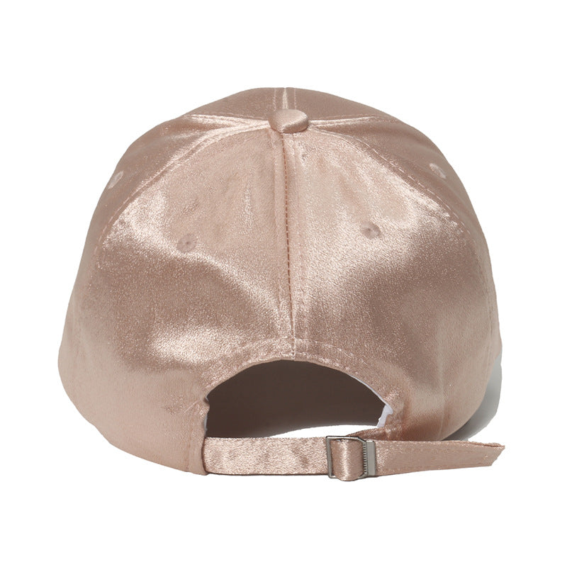 Satin Finish Six Panel Baseball Cap - Pink - 1