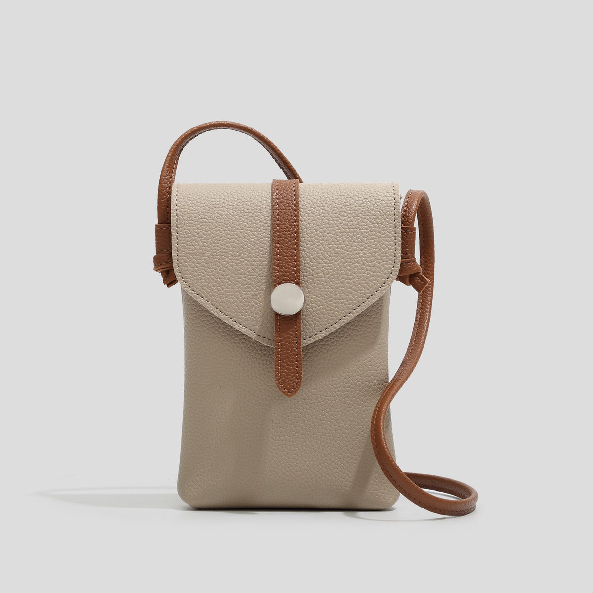 Minimalist Pebbled Phone Crossbody Bag