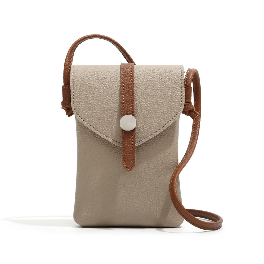 Minimalist Pebbled Phone Crossbody Bag