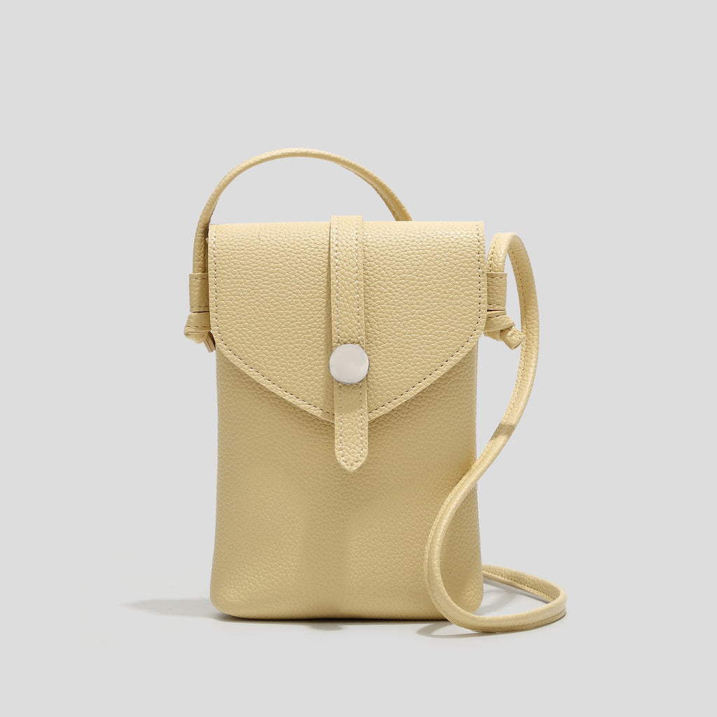 Minimalist Pebbled Phone Crossbody Bag