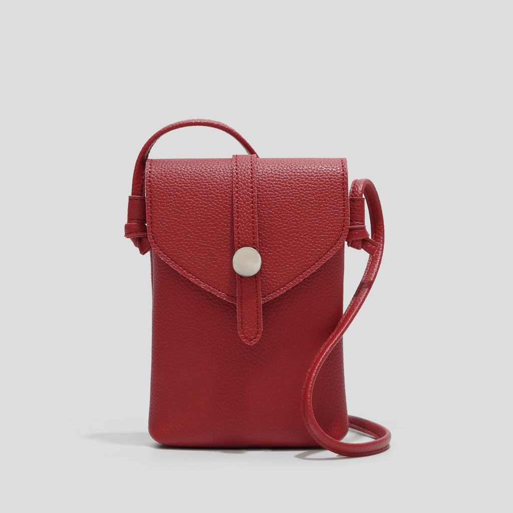Minimalist Pebbled Phone Crossbody Bag