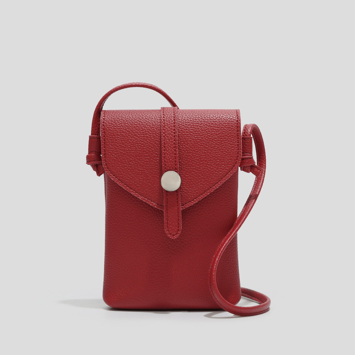 Minimalist Pebbled Phone Crossbody Bag