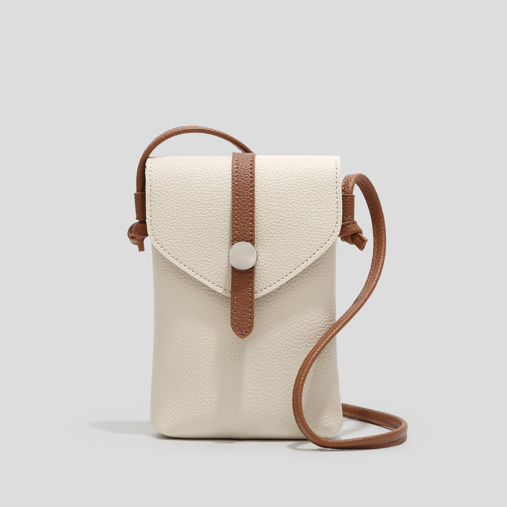 Minimalist Pebbled Phone Crossbody Bag