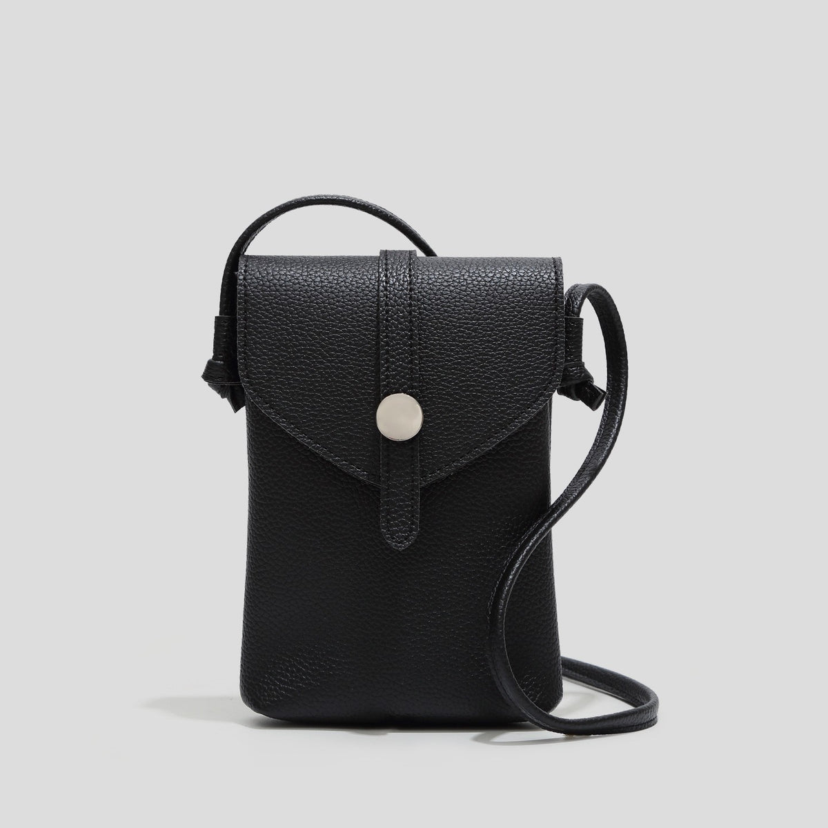 Minimalist Pebbled Phone Crossbody Bag