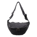 Washed Denim Sling Belt Bag - Washed Black