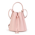 Petal Pleated Drawstring Bucket Bag - Blush Small