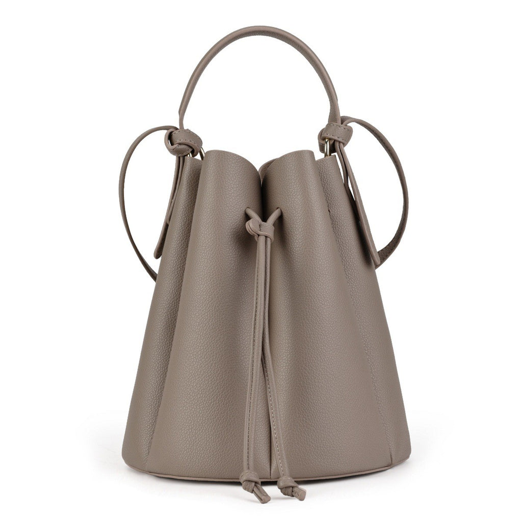 Petal Pleated Drawstring Bucket Bag
