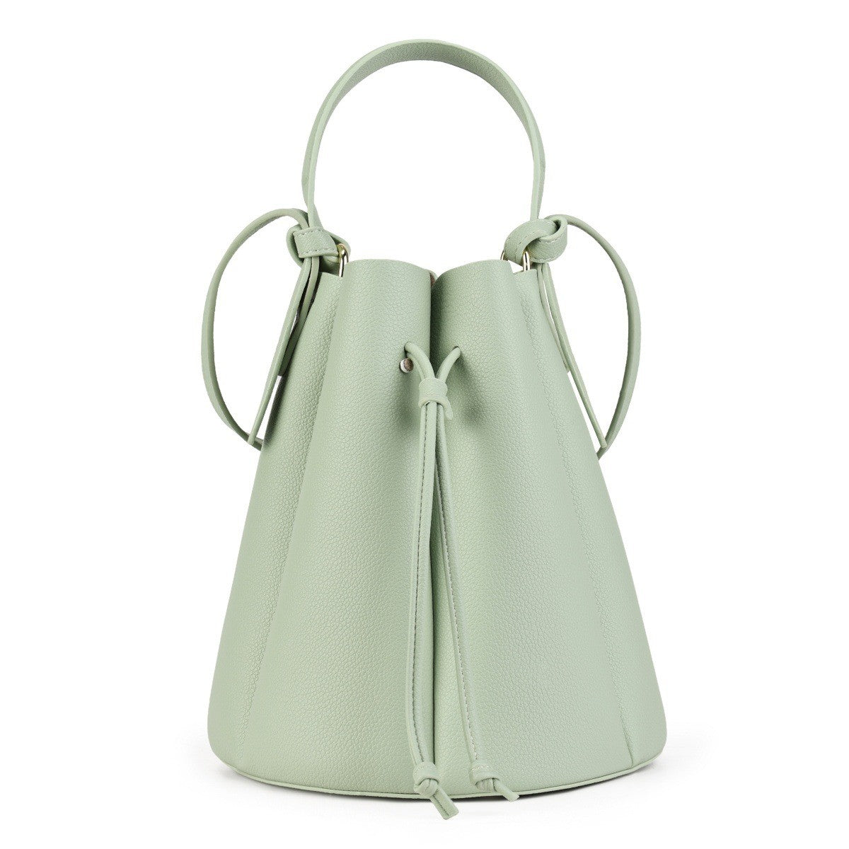 Petal Pleated Drawstring Bucket Bag