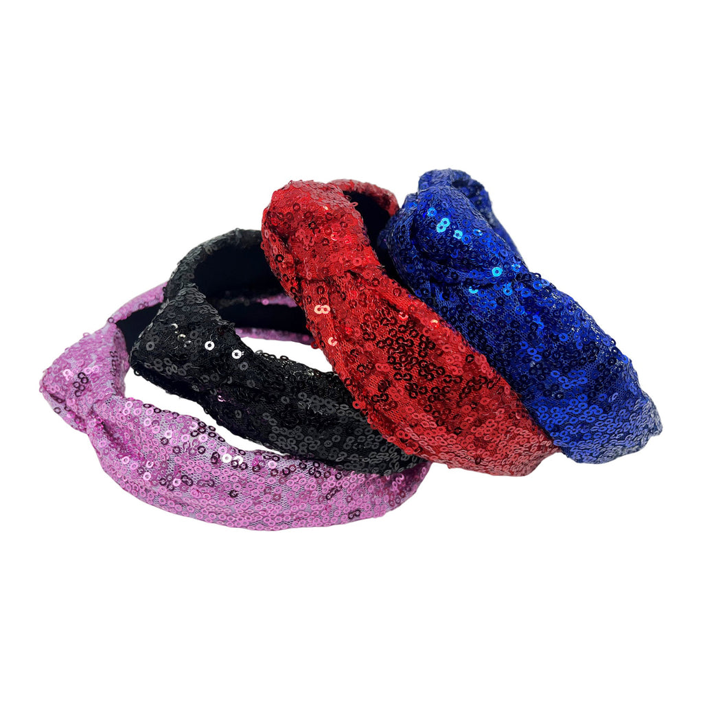 Shiny Sequin Top Knot Headband