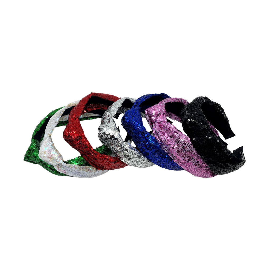 Shiny Sequin Top Knot Headband - view 1