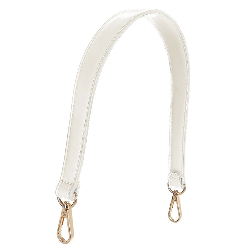 Faux Leather Replacement Bag Strap With Clasps - OffWhite
