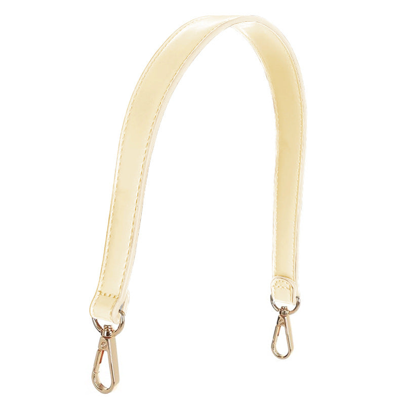 Faux Leather Replacement Bag Strap With Clasps - Yellow