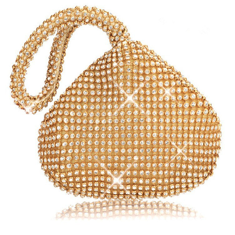 Rhinestone Triangle Wristlet Evening Bag