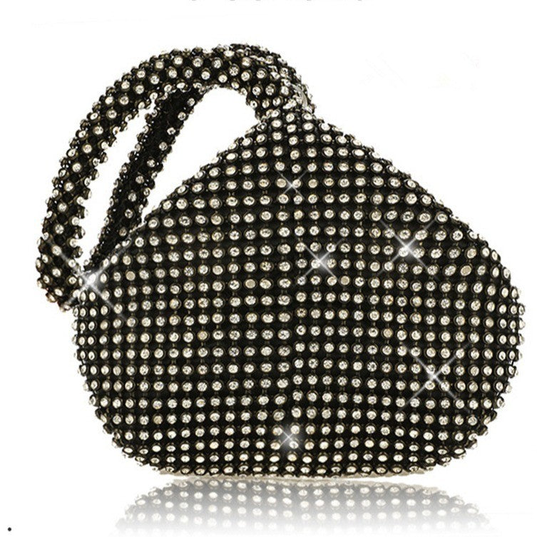 Rhinestone Triangle Wristlet Evening Bag