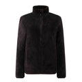 Plush Teddy Fleece Full Zip Jacket - Coffee