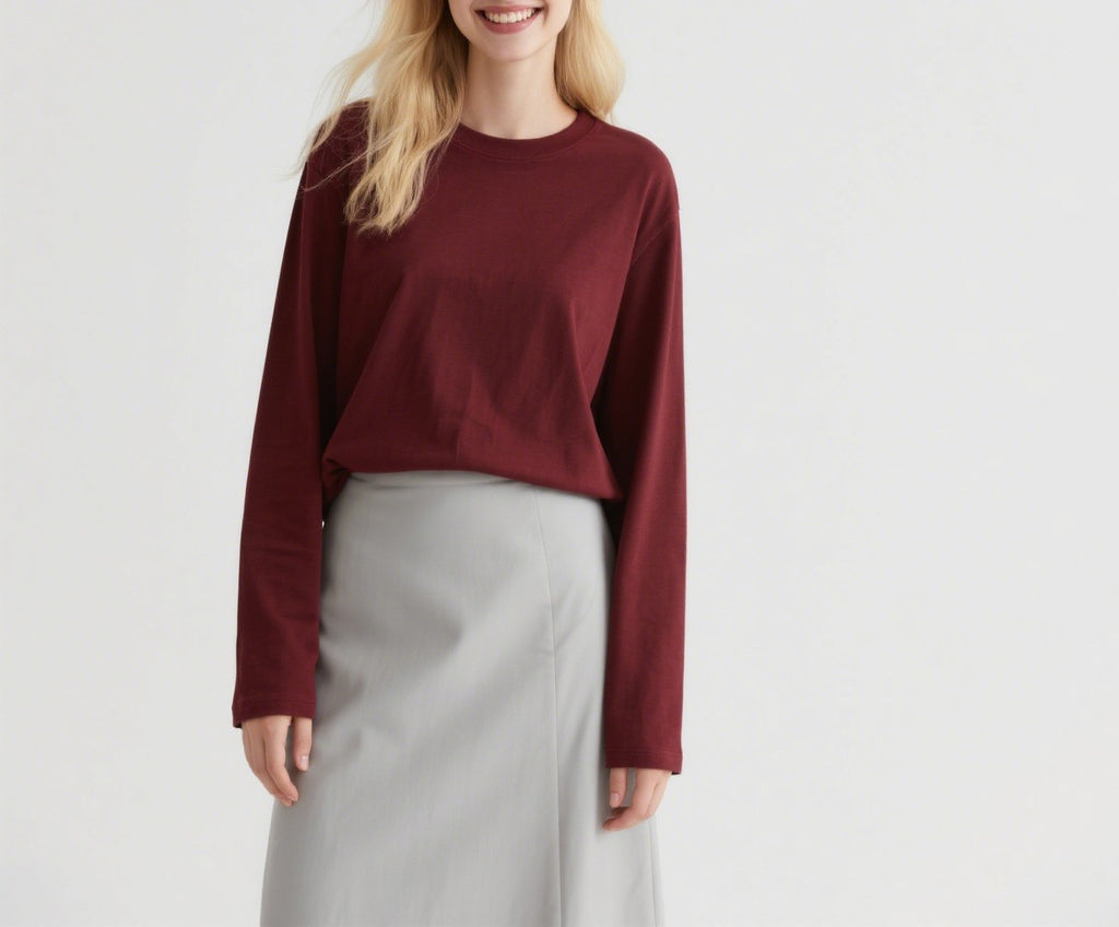 Relaxed Drop Shoulder Long Sleeve Tee