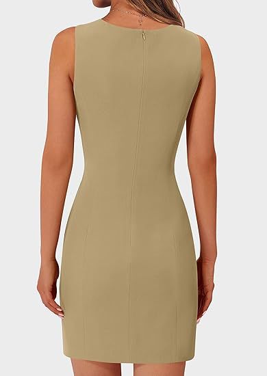 Sleeveless Button Front Mini Shift Dress - view 3