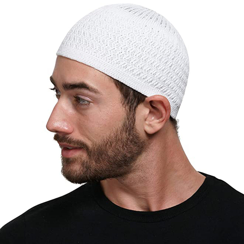 Wave Jacquard Knit Skull Cap Beanie - view 1