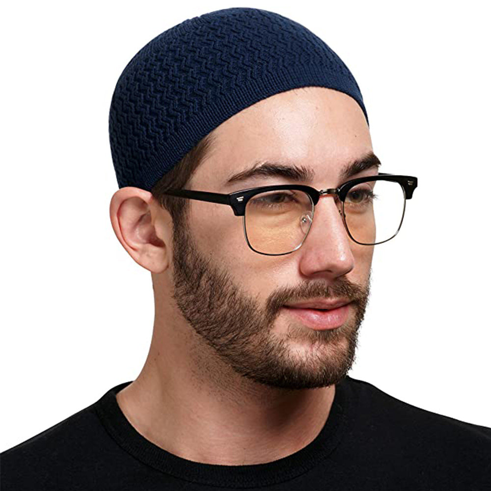 Wave Jacquard Knit Skull Cap Beanie - view 2