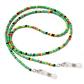 Colorful Seed Bead Eyeglass Chain - Green