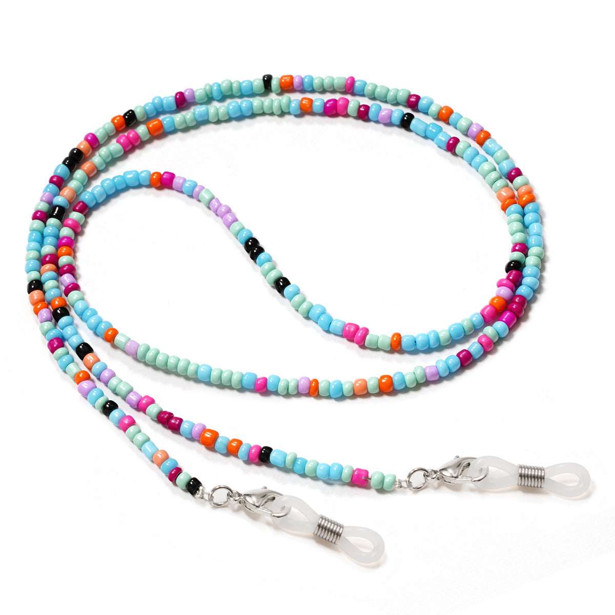 Colorful Seed Bead Eyeglass Chain - SkyBlue - 1