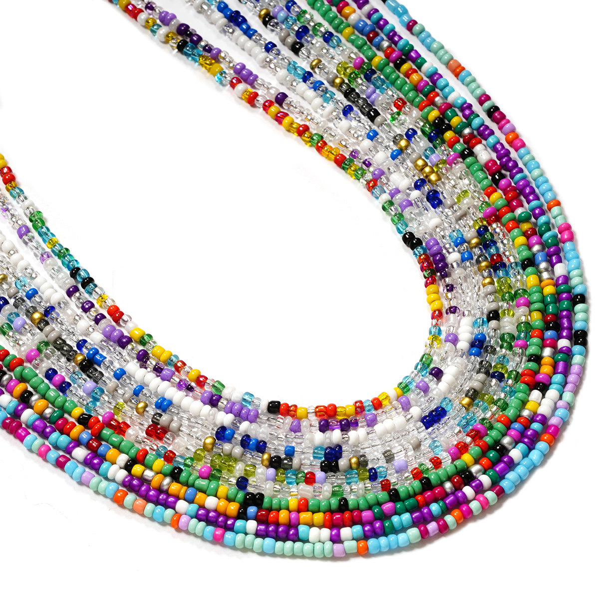 Colorful Seed Bead Eyeglass Chain - SkyBlue - 2