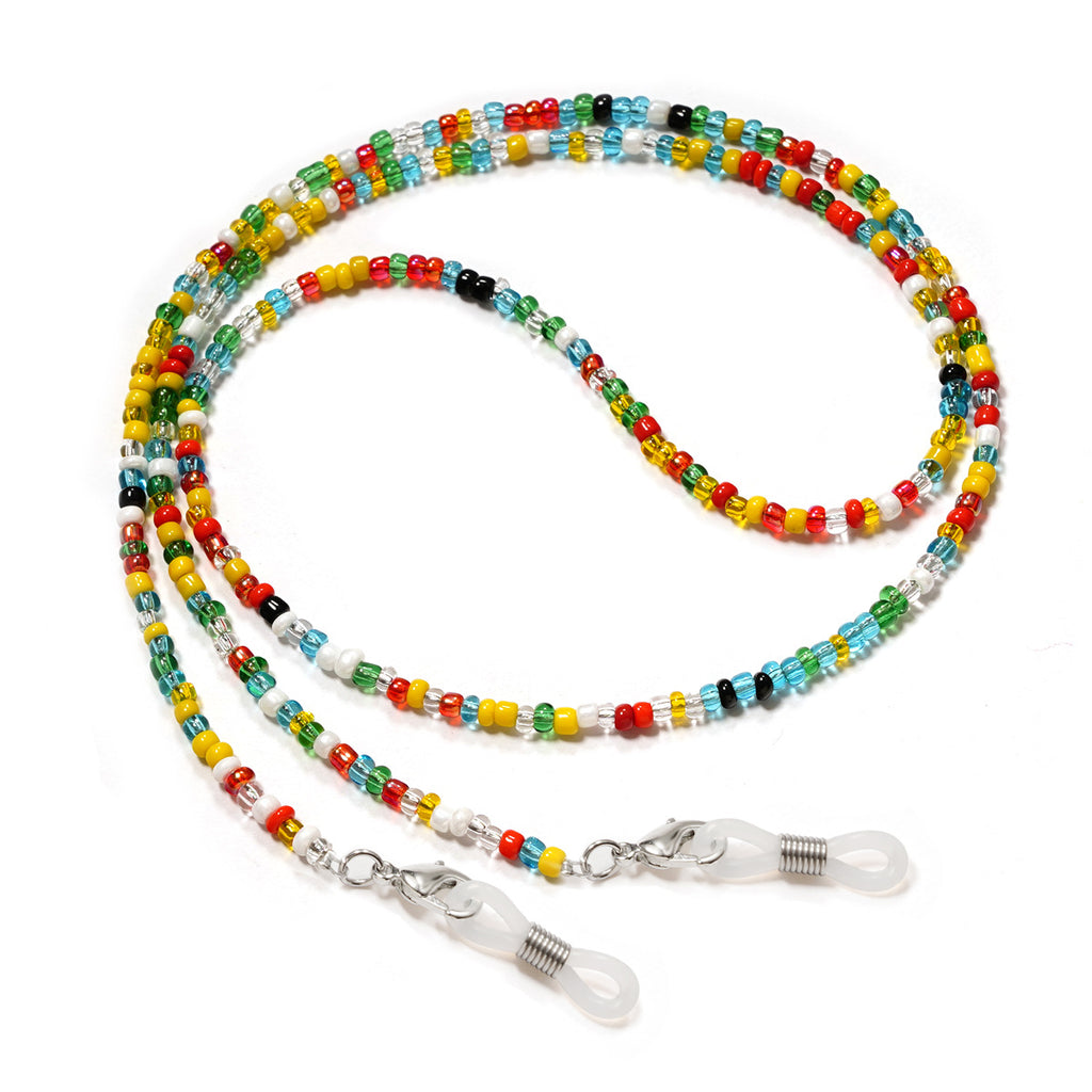 Colorful Seed Bead Eyeglass Chain - Yellow